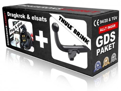 Avtagbar dragkrok horisontell - Thule-Brink