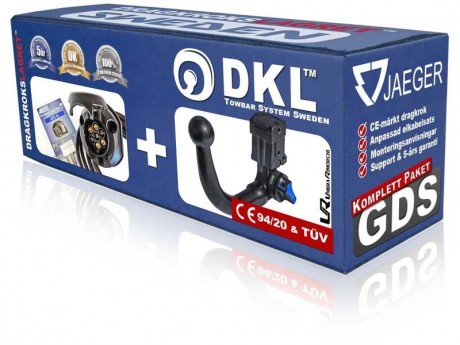 Avtagbar dragkrok vertikal - DKL Towbar System