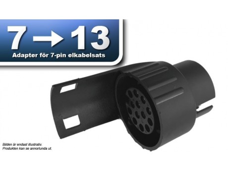 Elsatsadapter 7- till 13-polig