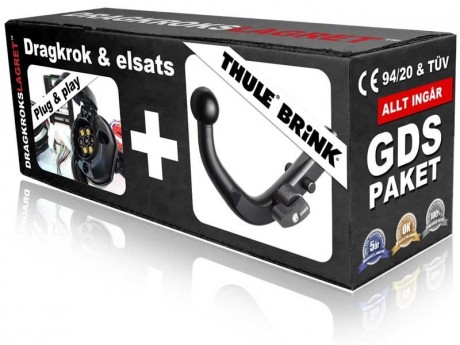 Avtagbar dragkrok diagonalt - Thule-Brink
